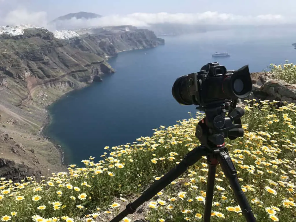 My camera setup for the photo taken on Skaros Rock Santorini IMG_8355